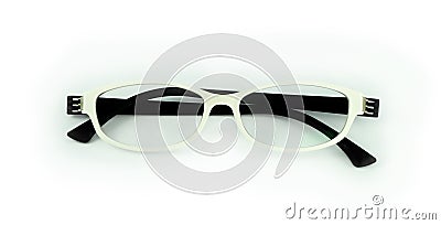 White eyeglasses Stock Photo