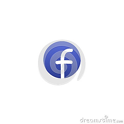 White F letter icon Vector Illustration