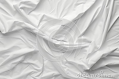 a white fabric with a crease Stock Photo