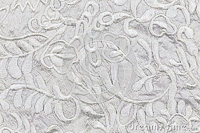 White fabric texture with silhouettes Stock Photo