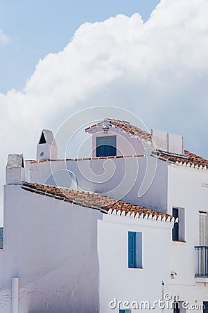 White facades in Frigiliana village, Andalusia,Spain Stock Photo