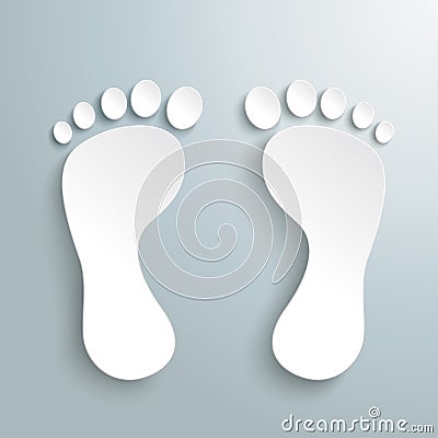 White Feet PiAd Vector Illustration