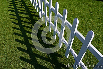 White Fence Stock Photo