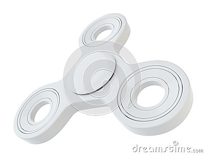 White Fidget Spinner Cartoon Illustration