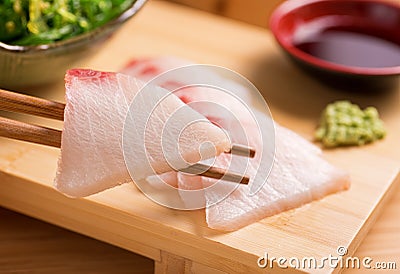 White Fish Sashimi Stock Photo