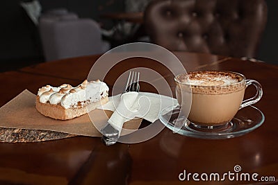 Coffee cup and dessert Stock Photo