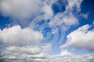 White fluffy clouds Stock Photo