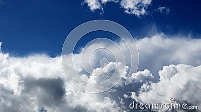 White fluffy clouds Stock Photo