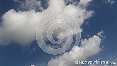 White fluffy clouds and blue sky Stock Photo