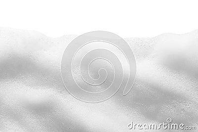 White foam texture isolated on white background. Cosmetic cleanser, soap, shampoo bubbles Stock Photo