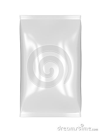 White foil bag Stock Photo