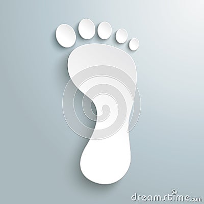 White Footprint PiAd Stock Photo