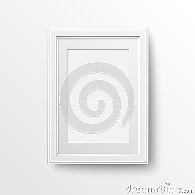 White frame for photos. Vector Illustration