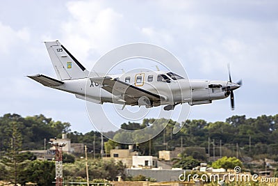 White French Air Force Socata taking off Editorial Stock Photo