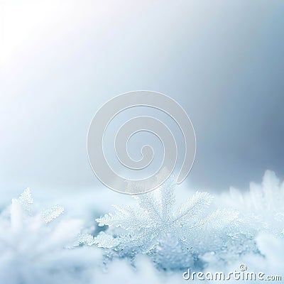 white frozen on the background with blank copy space with Generative AI Stock Photo
