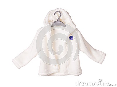 White fur anorak. Stock Photo