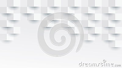 White geometric pattern, abstract background template. Vector Illustration