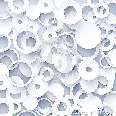 3d white paper geometric abstract background Vector Illustration
