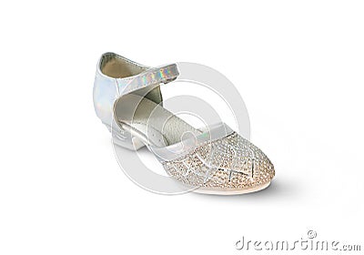 White girls shoes with shiny bright Stock Photo