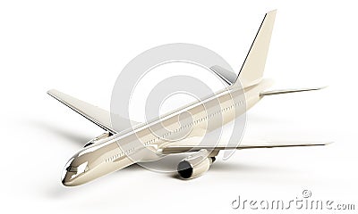 White glossy Boeing 757 aircraft Stock Photo