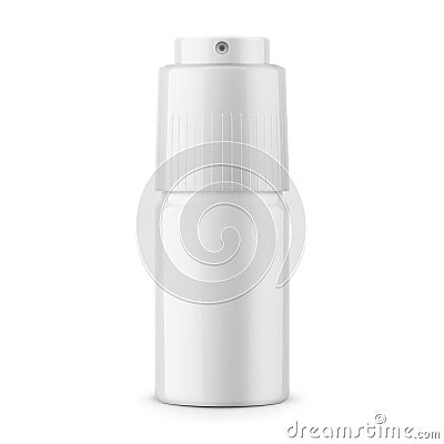 White glossy metal deodorant spray bottle. Vector Illustration