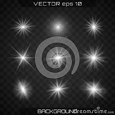 Bright Star. light. Vector Illustration