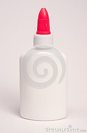 White Glue Bottle Stock Photo