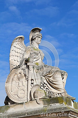 White goddess statue in Louvre garden Stock Photo