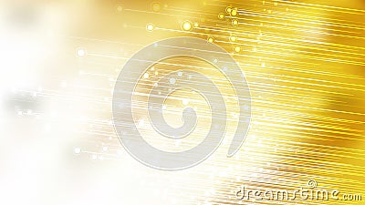 White and Gold Diagonal Glowing Lines Abstract Background Vector Image Stock Photo