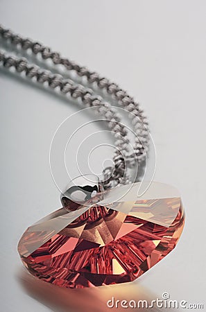 White gold necklace Stock Photo