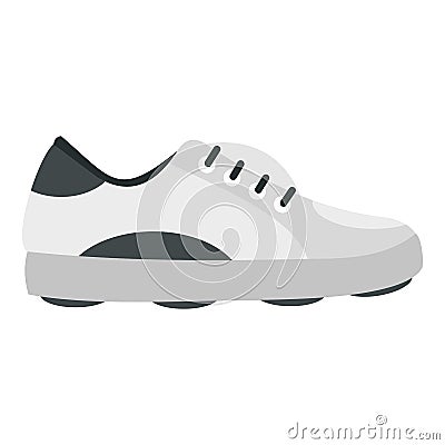 White golf shoe icon Vector Illustration