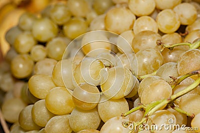White grapes close up background Stock Photo