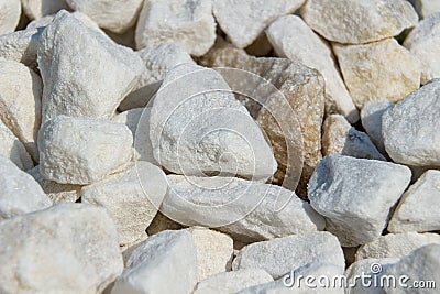 White gravel. macro photo Stock Photo