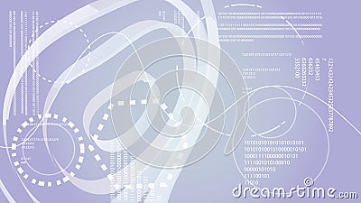 White gray abstract modern energy technology digital HUD display elements from a future circular texture of a cosmic interface Vector Illustration