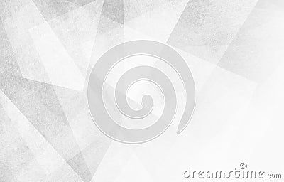 White and gray background with abstract triangle shapes and angles Stock Photo