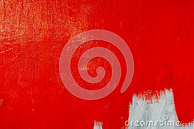 White gray background smears red paint wall texture Stock Photo