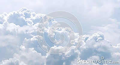 White and gray clouds in blue sky Stock Photo