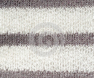 White and gray knit material - up close abstract background Stock Photo