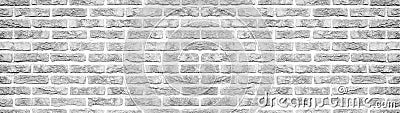 White gray light damaged rustic brick wall brickwork stonework masonry texture background banner panorama panoramic pattern Stock Photo