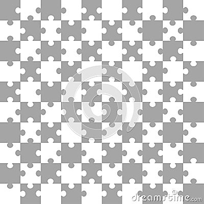 White-gray puzzle background, vector illustration Vector Illustration