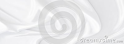 White gray satin texture that is white silver fabric silk panorama background with beautiful. Stock Photo