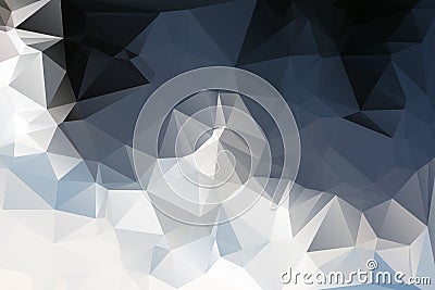 White grey black low poly background Vector Illustration