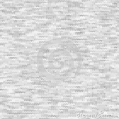 White Grey Marl Knit Melange. Heathered Texture Background. Faux Knitted Fabric with Vertical T Shirt Style. Seamless Vector Stock Photo