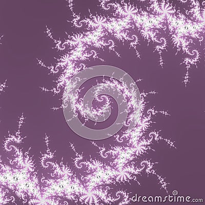 White, grey and pink mandelbrot fractal Stock Photo