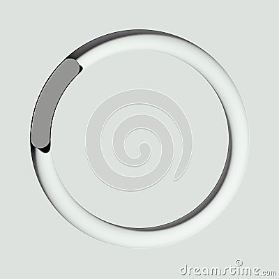White and grey toggle buttons on light background. 3d rendering. Stock Photo