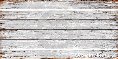 White, grey wooden texture, old painted planks Vector Illustration