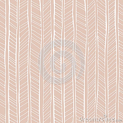 White hand drawn irregular tribal chevron background vector seamless pattern. Fresh geometric drawing Vector Illustration
