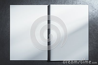 White hardcover notebook Stock Photo