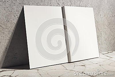 White hardcover notebook side Stock Photo