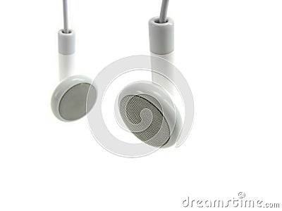 White headphones. Stock Photo